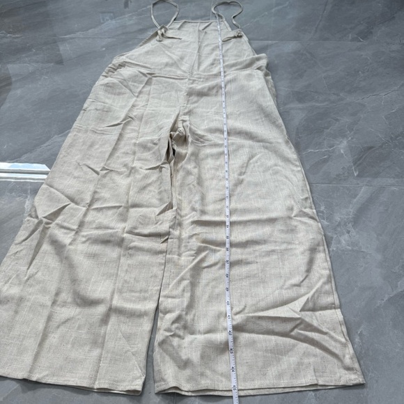 Women’s HYFVE Linen Blend Spaghetti Strap Sleeveless Jumpsuit Pants Size Small - Picture 15 of 15